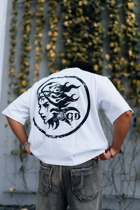 Weeping Angel Cropped Tee - White