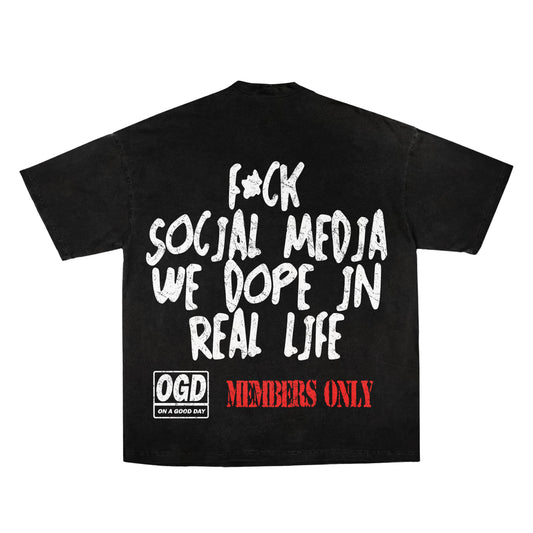 F*** Social Media Tee - Black