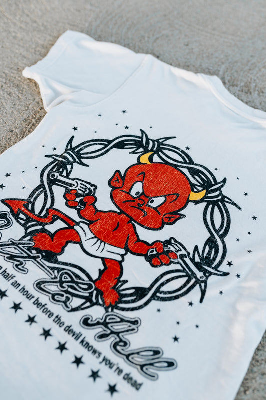 Barbed Up Tee - Ice Grey