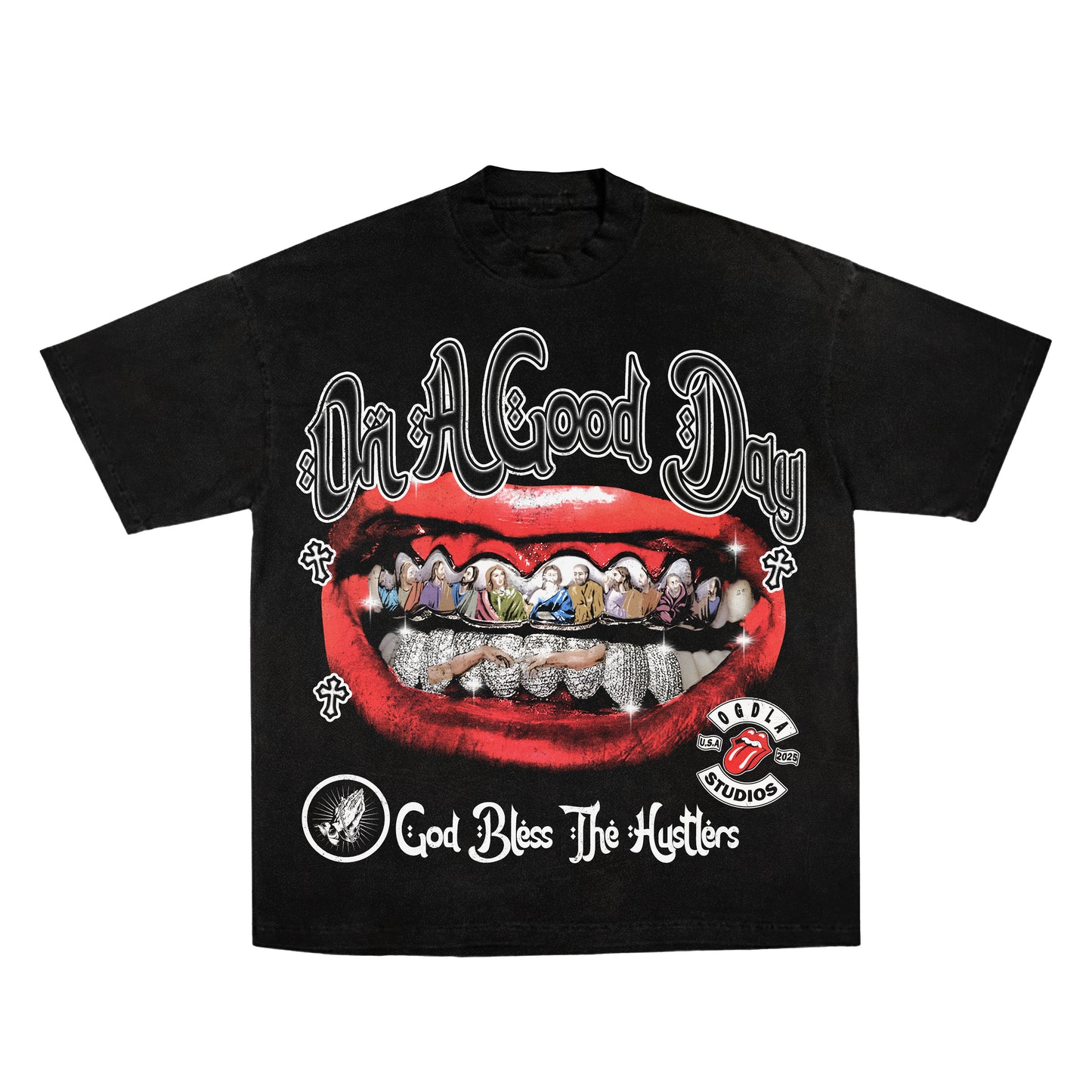 God Bless The Hustler Tee - Black