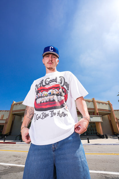 God Bless The Hustler Tee - White