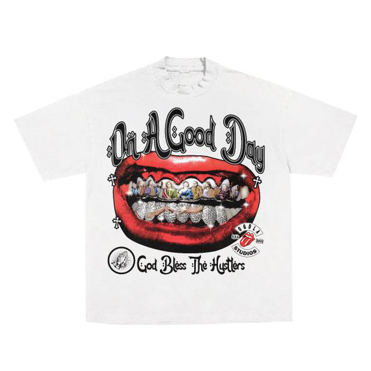 God Bless The Hustler Tee - White