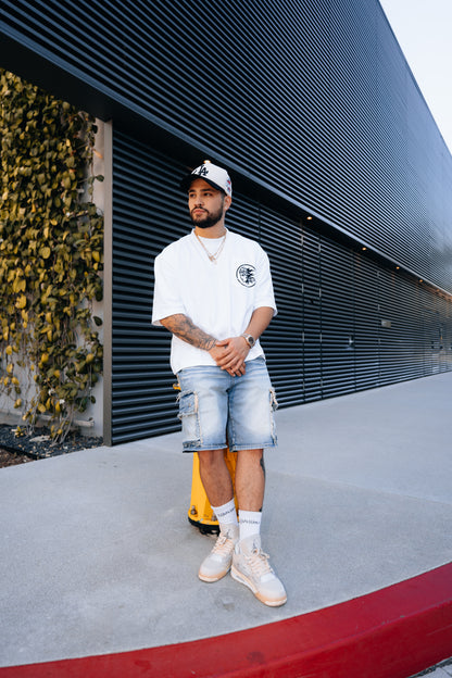 Weeping Angel Cropped Tee - White