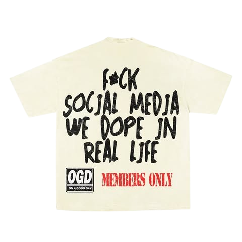 F*** Social Media Tee - Cream