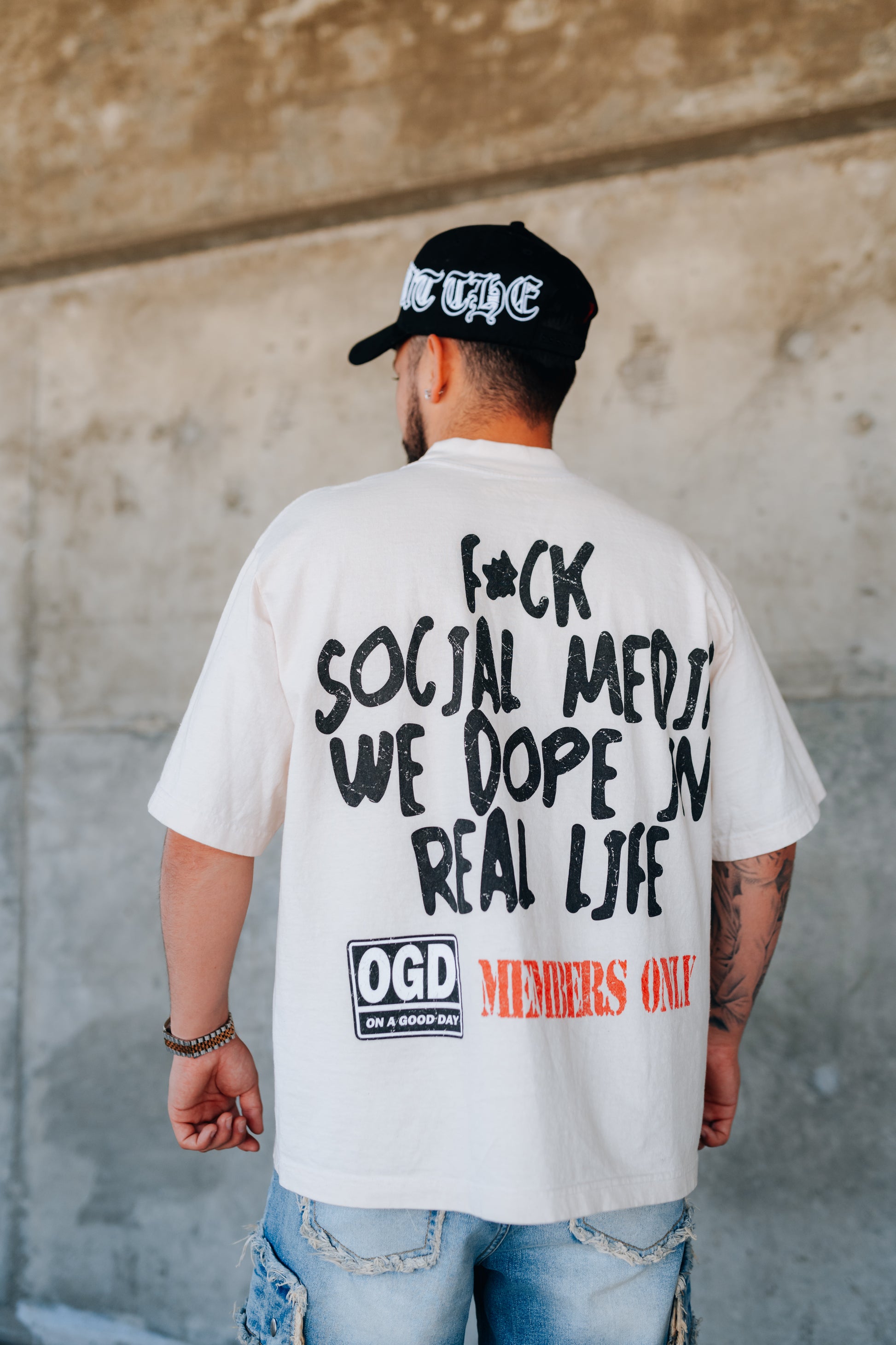 F*** Social Media Tee - Cream