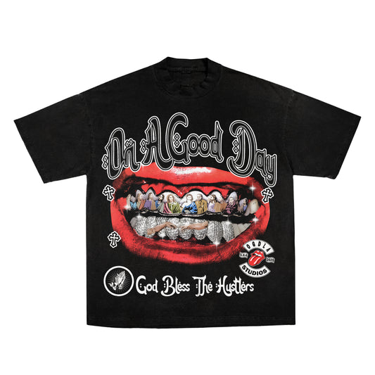 God Bless The Hustler Tee - Black